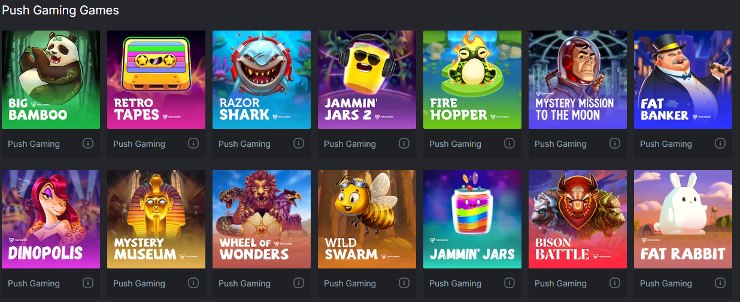 push gaming spel