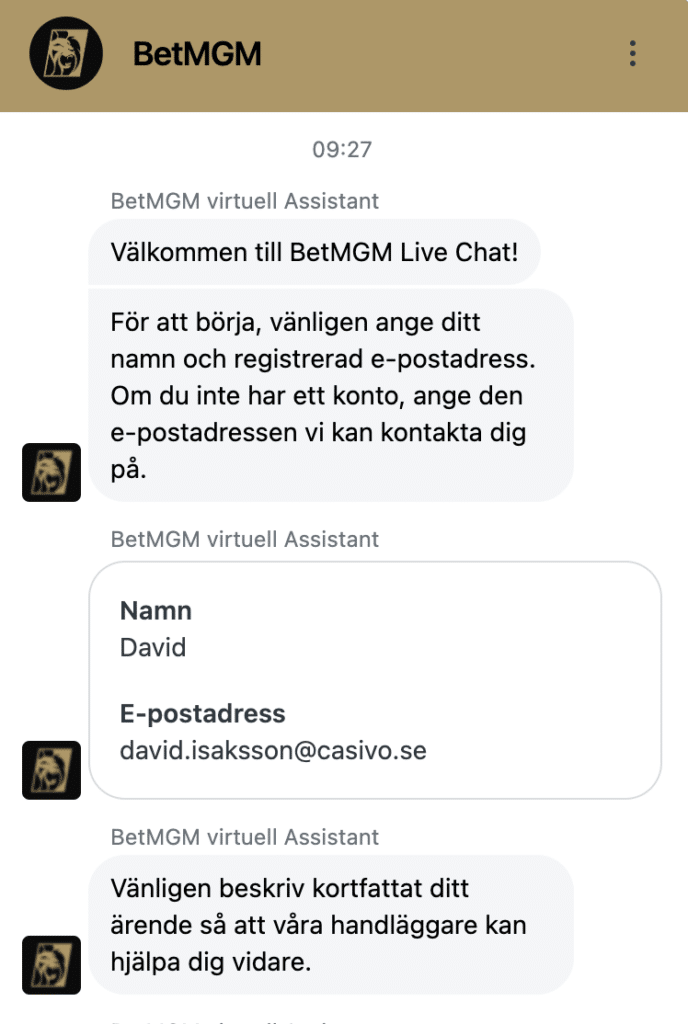 Betmgm kontakt